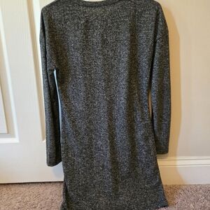 Gray Long Sleeve Sweater Dress